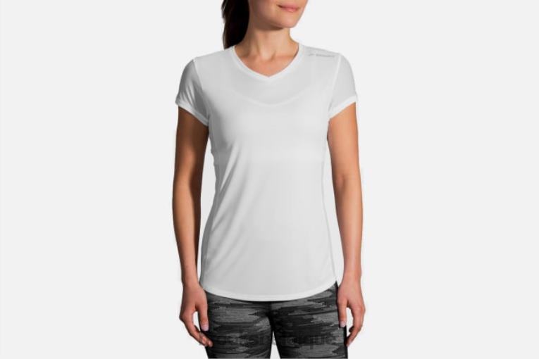 86H241736 manche courte furtive Brooks blanc