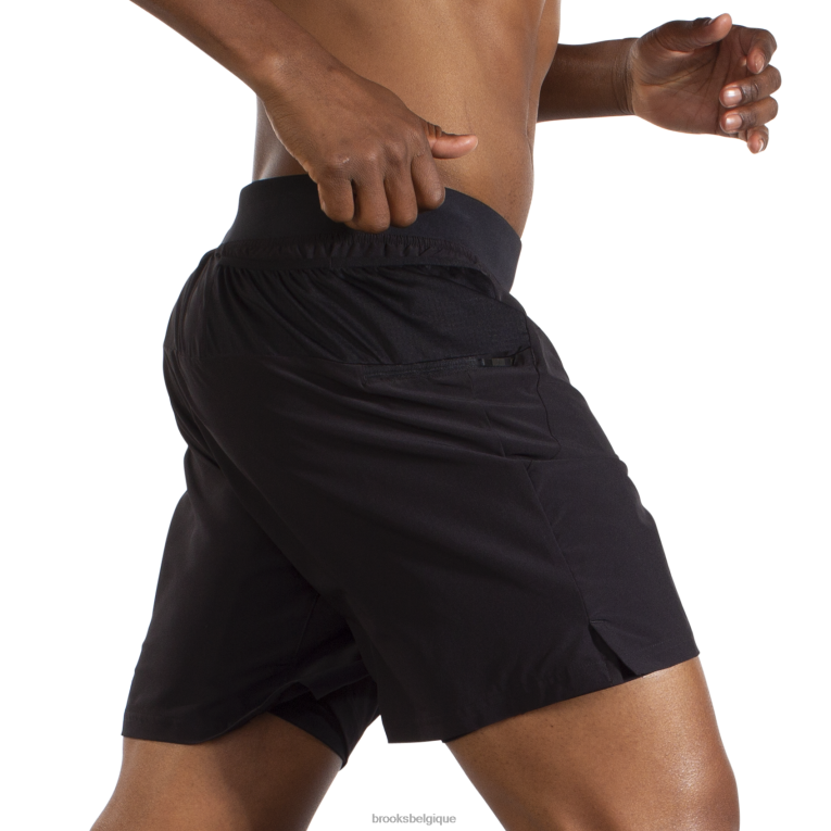 86H241060 short sherpa 7'' 2-en-1 Brooks noir