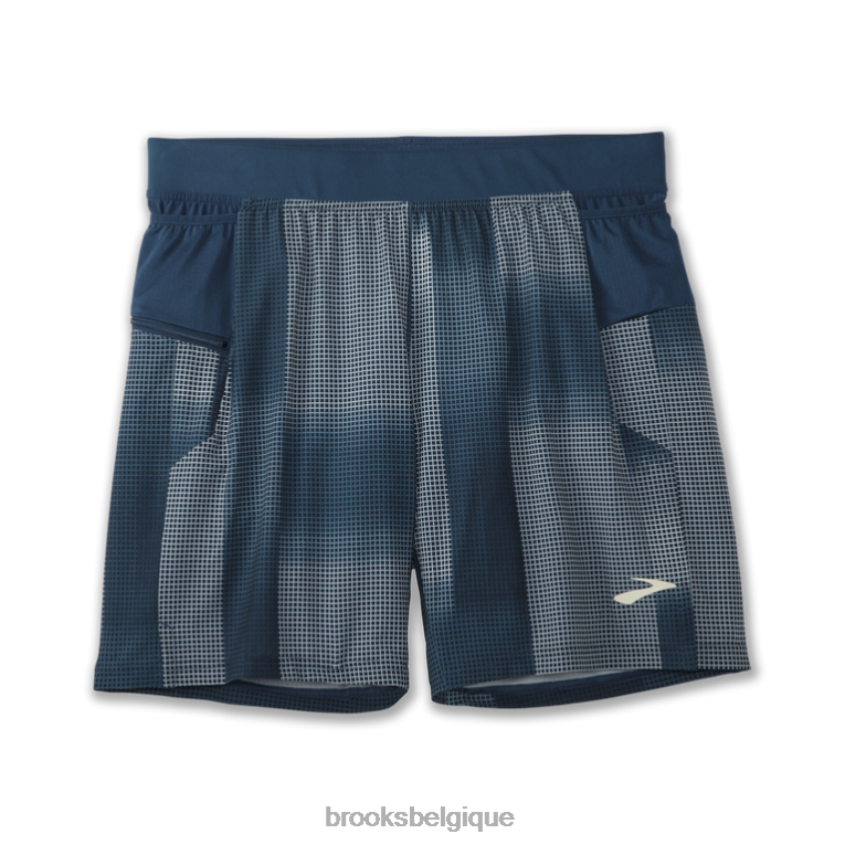 86H241062 short sherpa 7'' 2-en-1 Brooks indigo