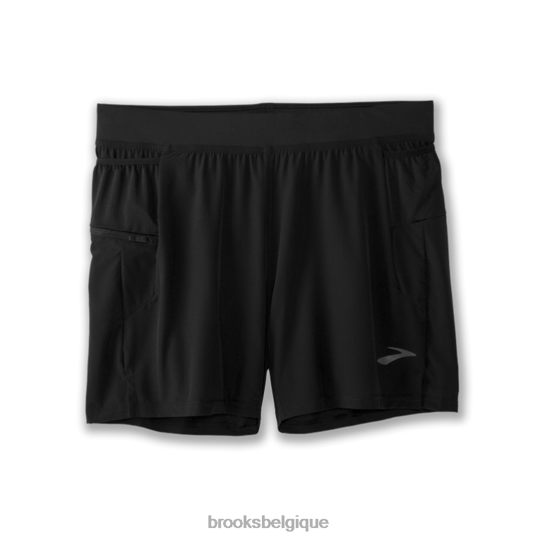 86H241171 short sherpa 5'' 2-en-1 Brooks noir