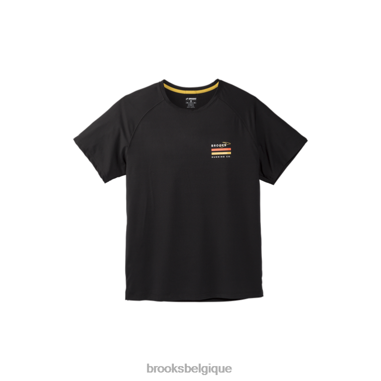 86H241166 courir à manches courtes Brooks noir