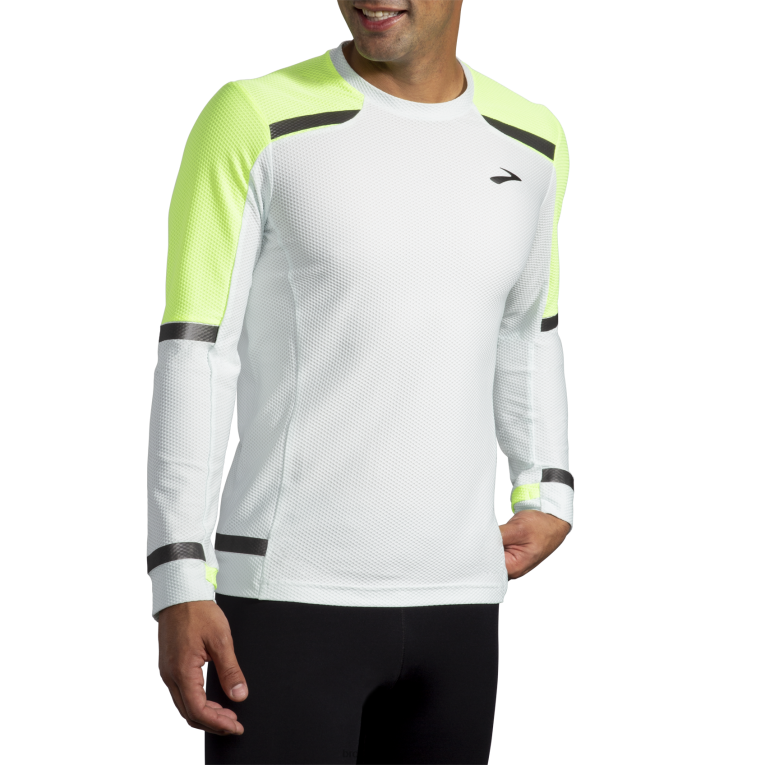 86H241299 carbonite à manches longues Brooks gris