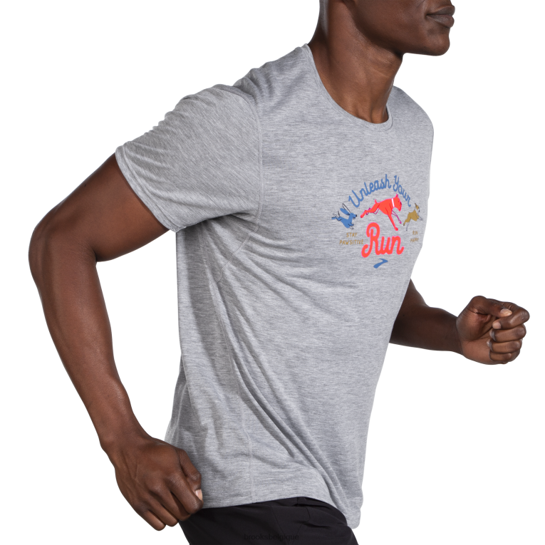 86H24298 manches courtes graphique distance Brooks chien