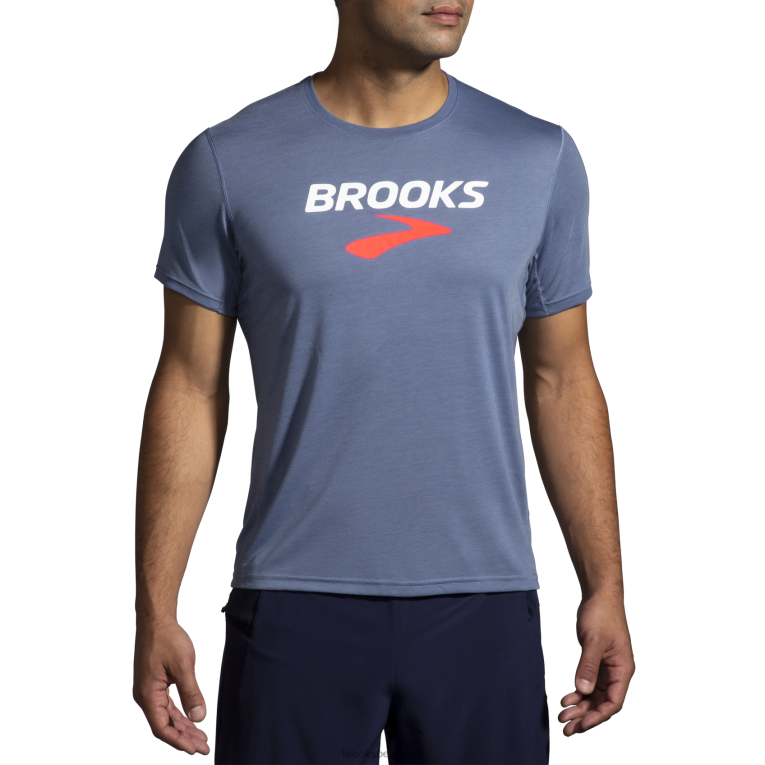 86H24299 manches courtes graphique distance Brooks crépuscule