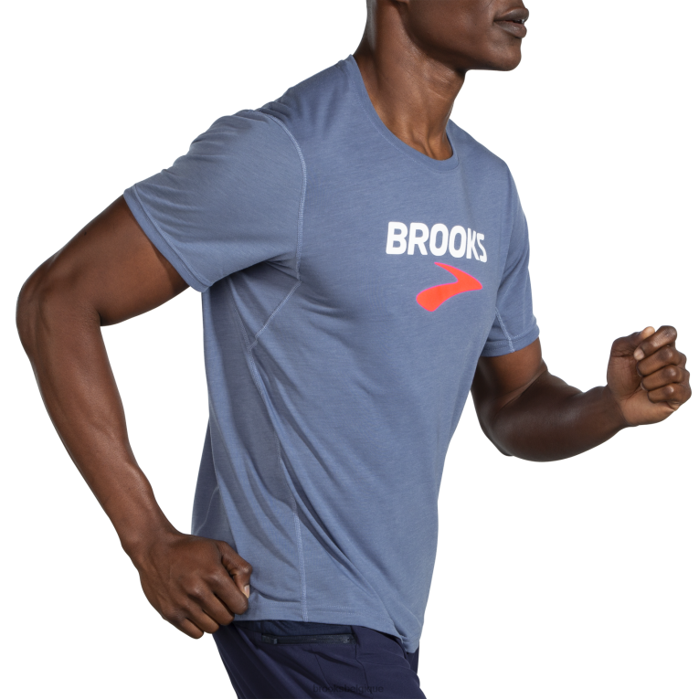 86H24299 manches courtes graphique distance Brooks crépuscule