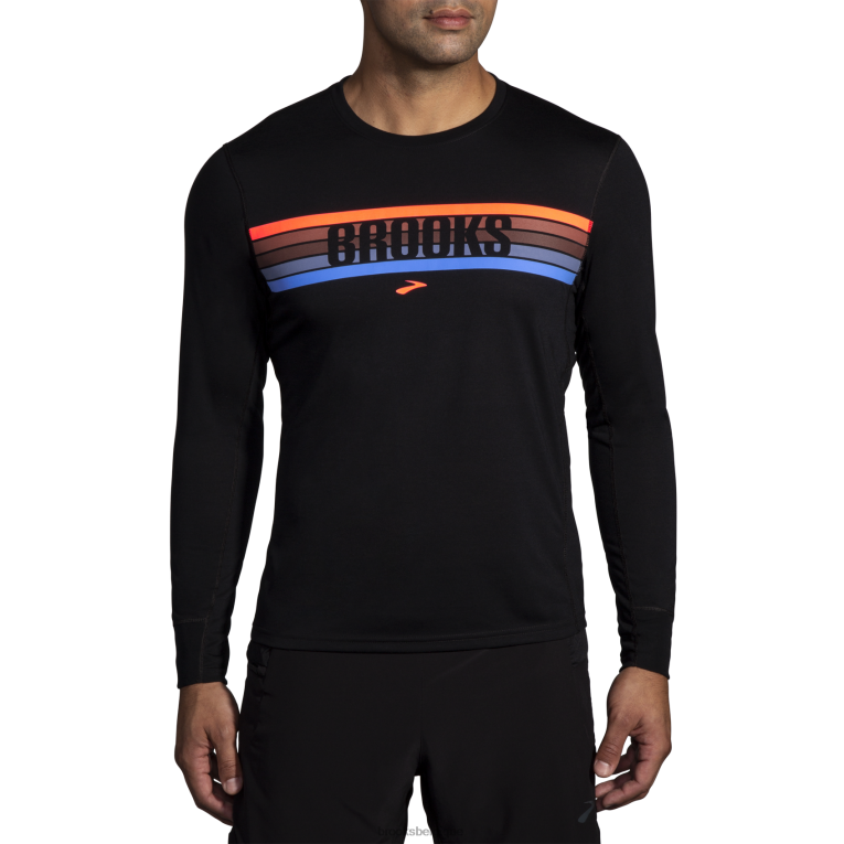 86H24329 manches longues graphique distance Brooks noir