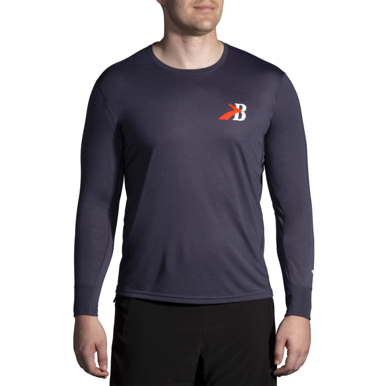 86H24330 manches longues graphique distance Brooks béton