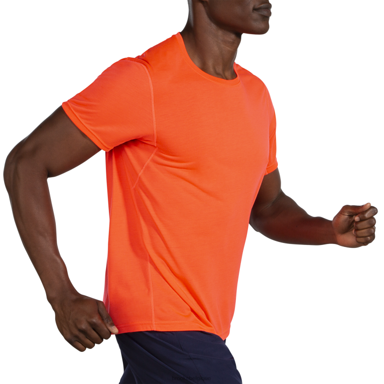 86H24340 manches courtes distance Brooks flamme