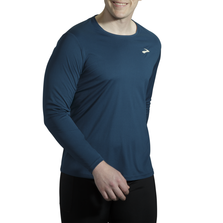 86H24373 atmosphère à manches longues Brooks ruée vers l'indigo