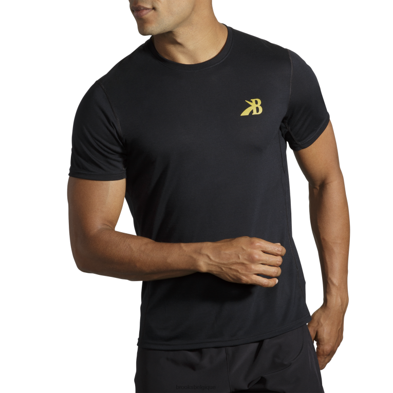 86H24501 manches courtes graphique distance Brooks noir