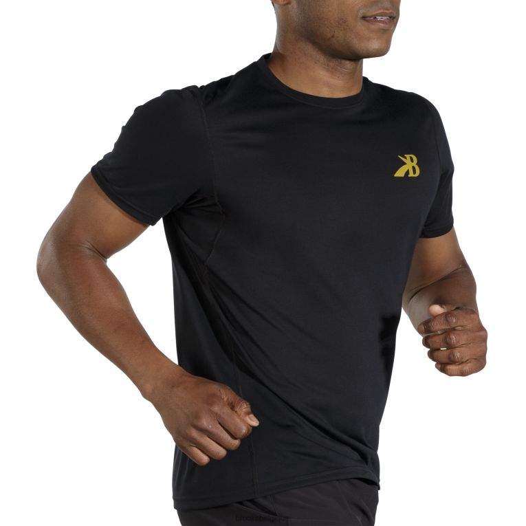 86H24501 manches courtes graphique distance Brooks noir