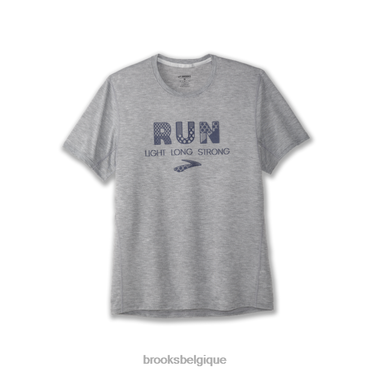 86H24503 manches courtes graphique distance Brooks lumière
