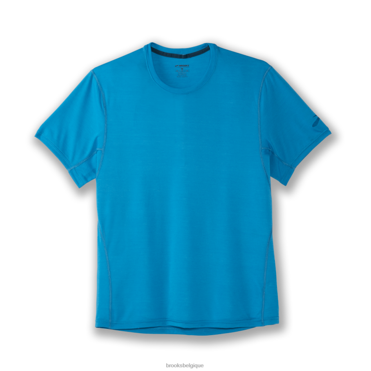 86H24612 manches courtes distance Brooks bleu