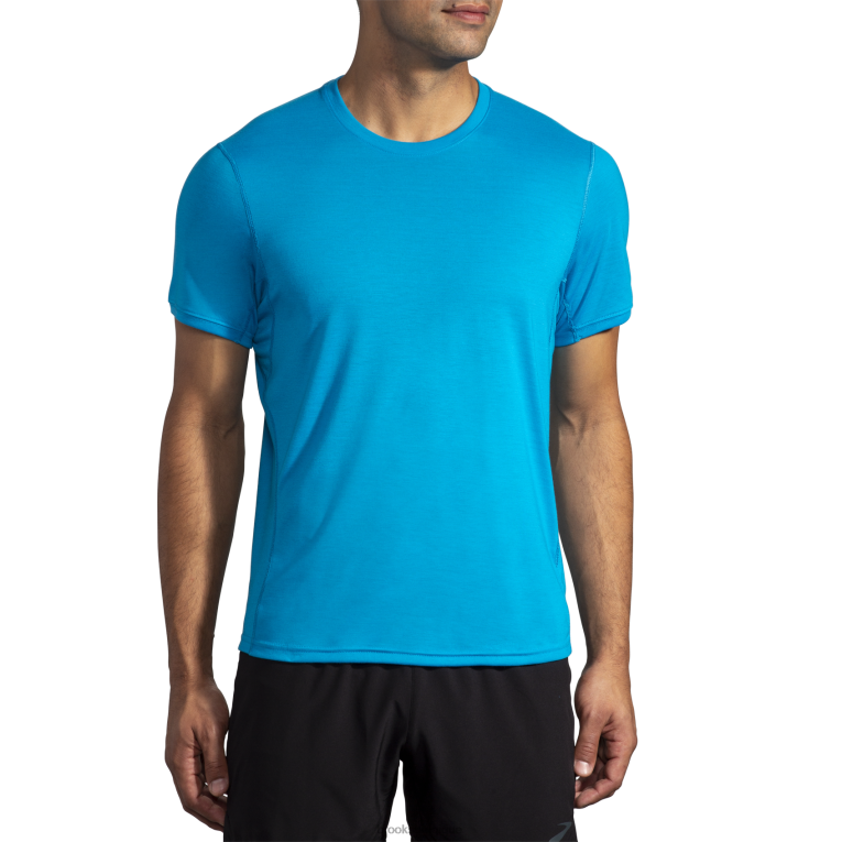 86H24612 manches courtes distance Brooks bleu