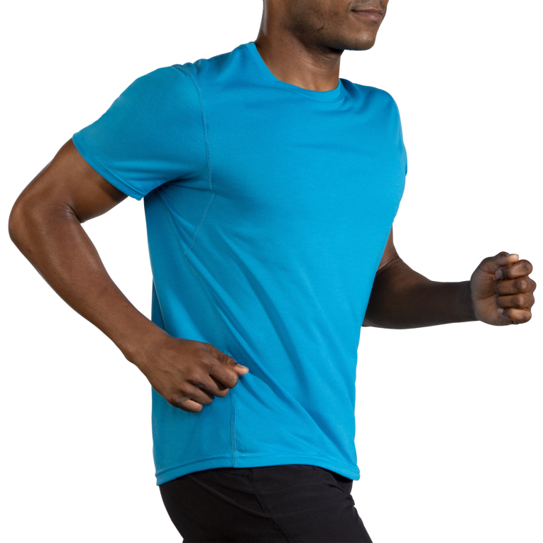 86H24612 manches courtes distance Brooks bleu