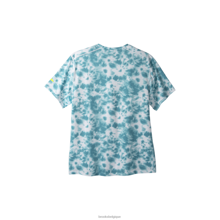 86H24617 manches courtes graphique distance Brooks bleu