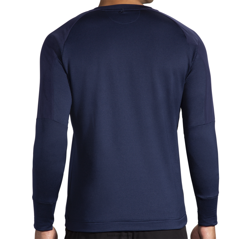 86H24662 manches longues thermiques à encoche Brooks marine