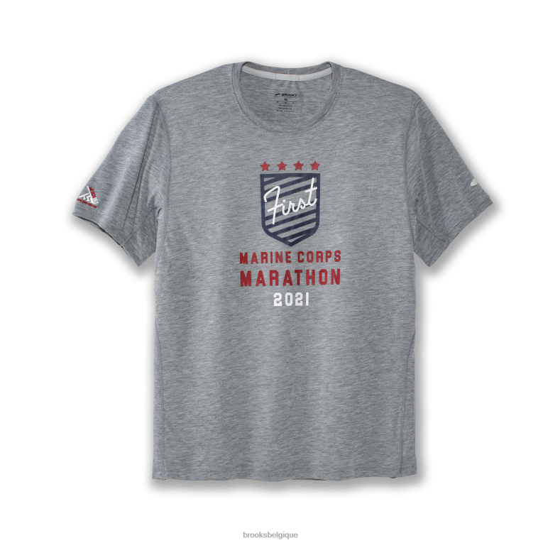 86H24830 manches courtes graphique distance Brooks bruyère