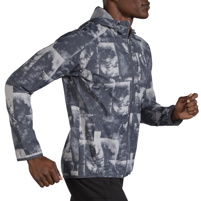 86H241077 veste à baldaquin Brooks béton