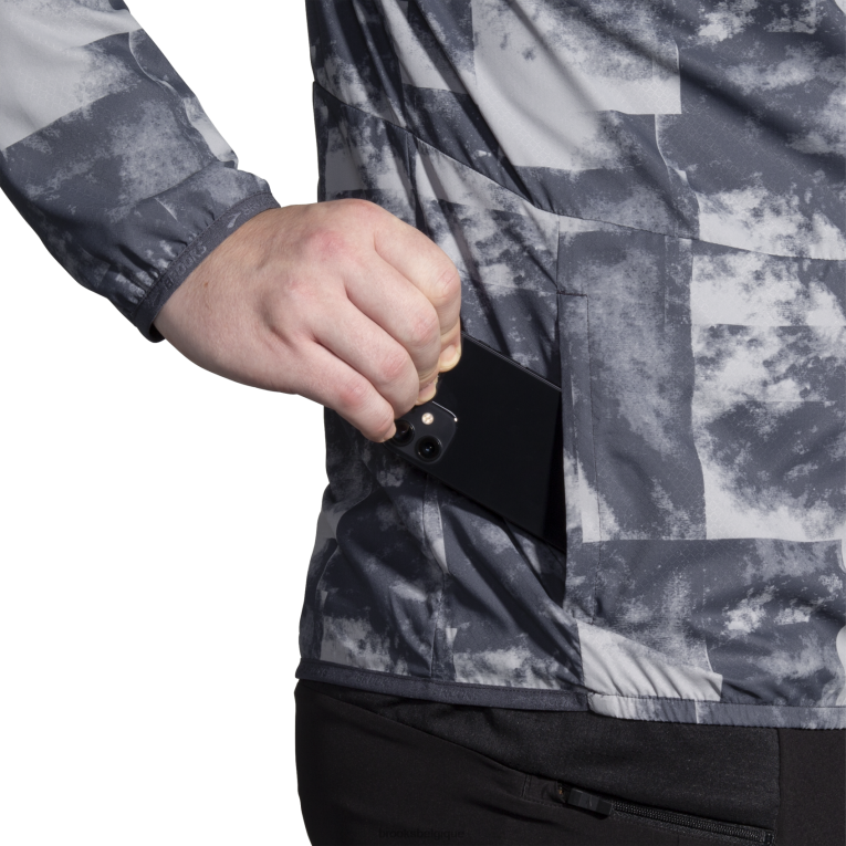 86H241077 veste à baldaquin Brooks béton