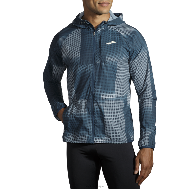 86H241080 veste à baldaquin Brooks indigo