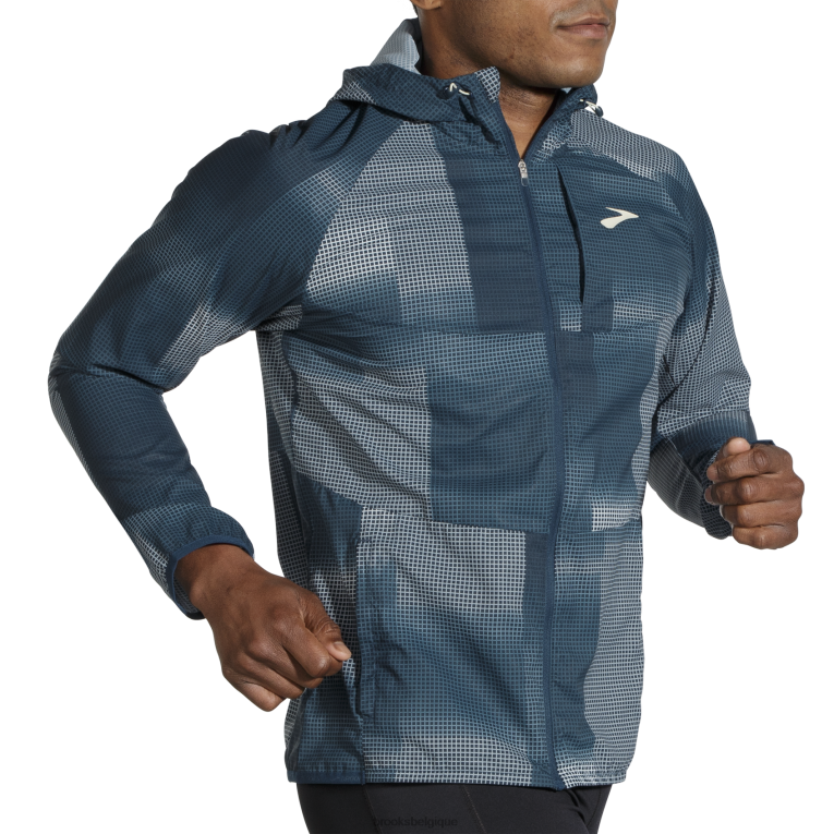 86H241080 veste à baldaquin Brooks indigo