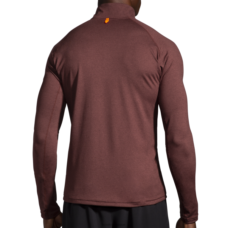86H241131 tiret 1/2 zip Brooks raisin