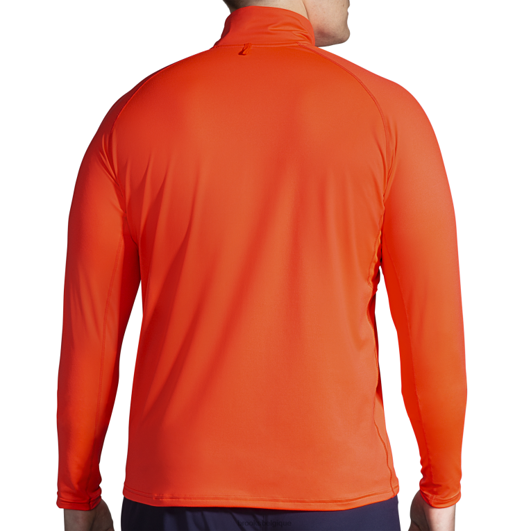 86H241132 tiret 1/2 zip Brooks flamme