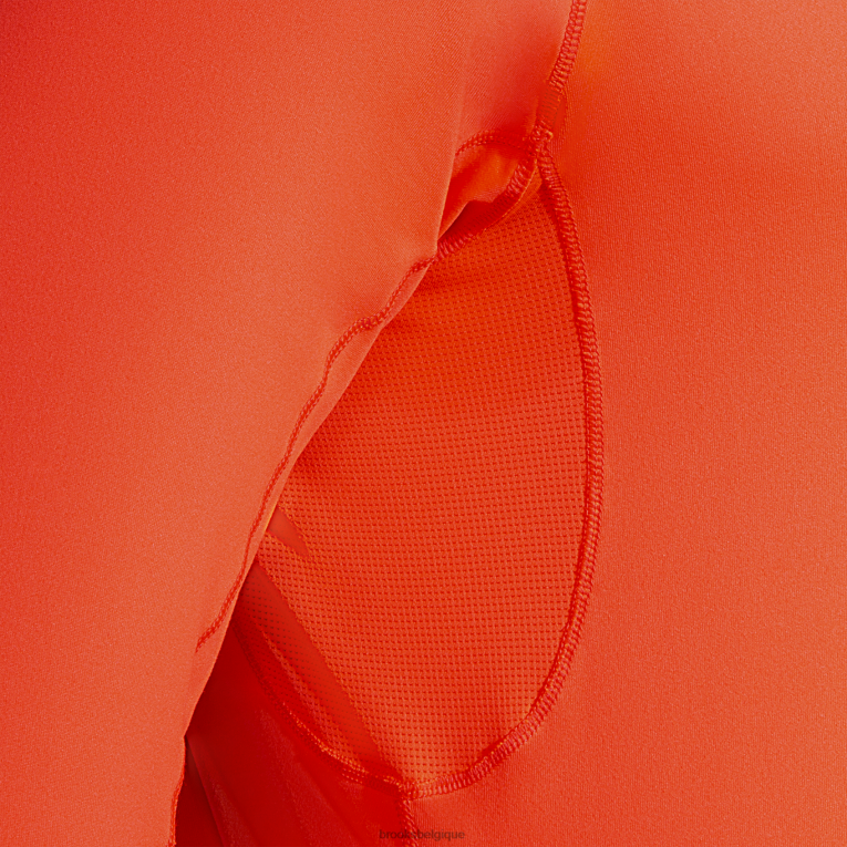 86H241132 tiret 1/2 zip Brooks flamme