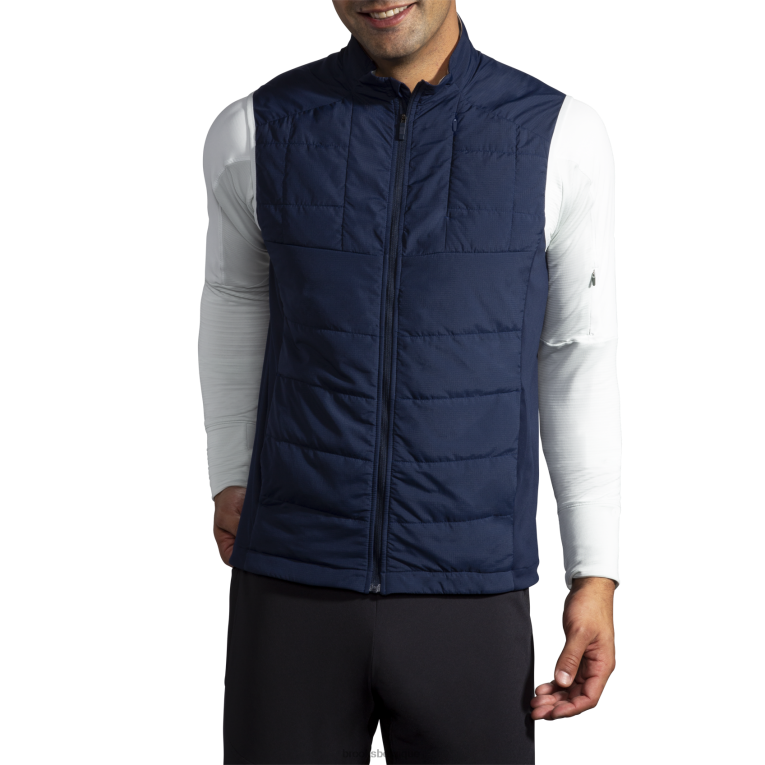 86H24665 gilet hybride bouclier Brooks marine
