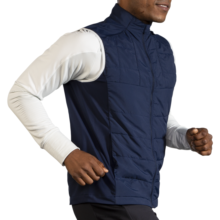 86H24665 gilet hybride bouclier Brooks marine