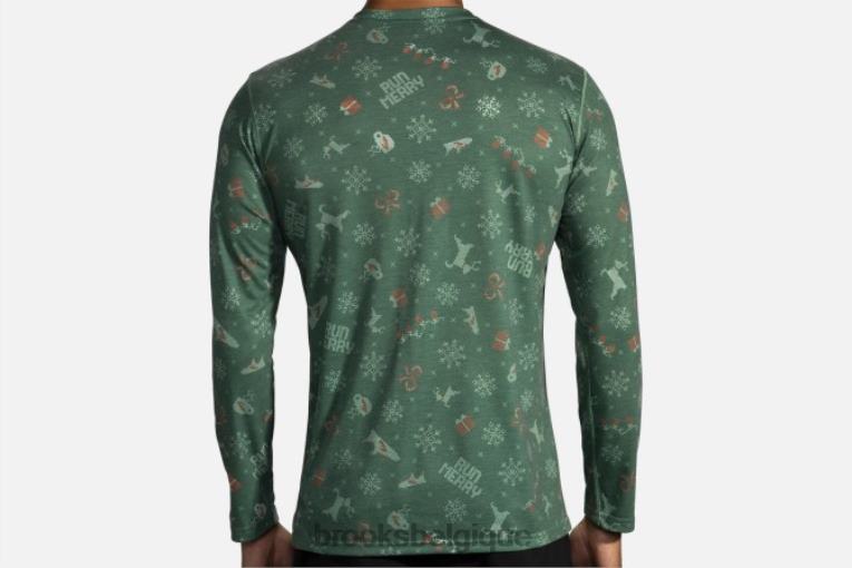 86H242033 manches longues graphique distance Brooks courir joyeusement