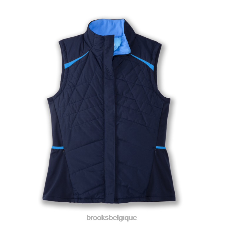 86H241288 gilet hybride bouclier Brooks marine