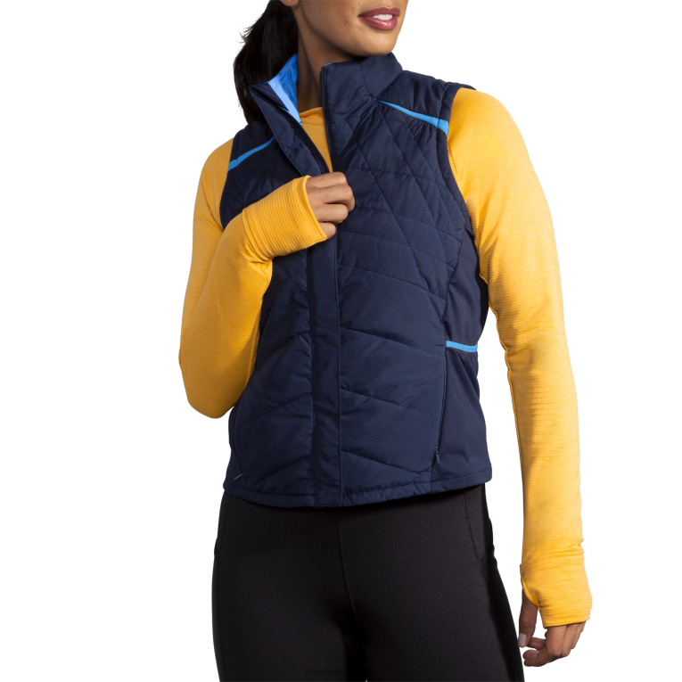 86H241288 gilet hybride bouclier Brooks marine
