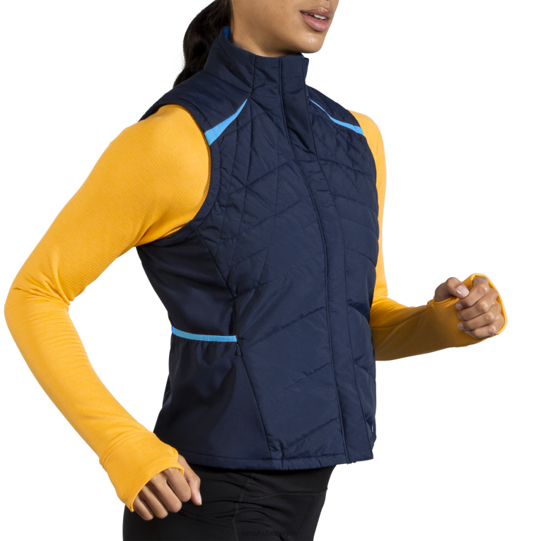 86H241288 gilet hybride bouclier Brooks marine