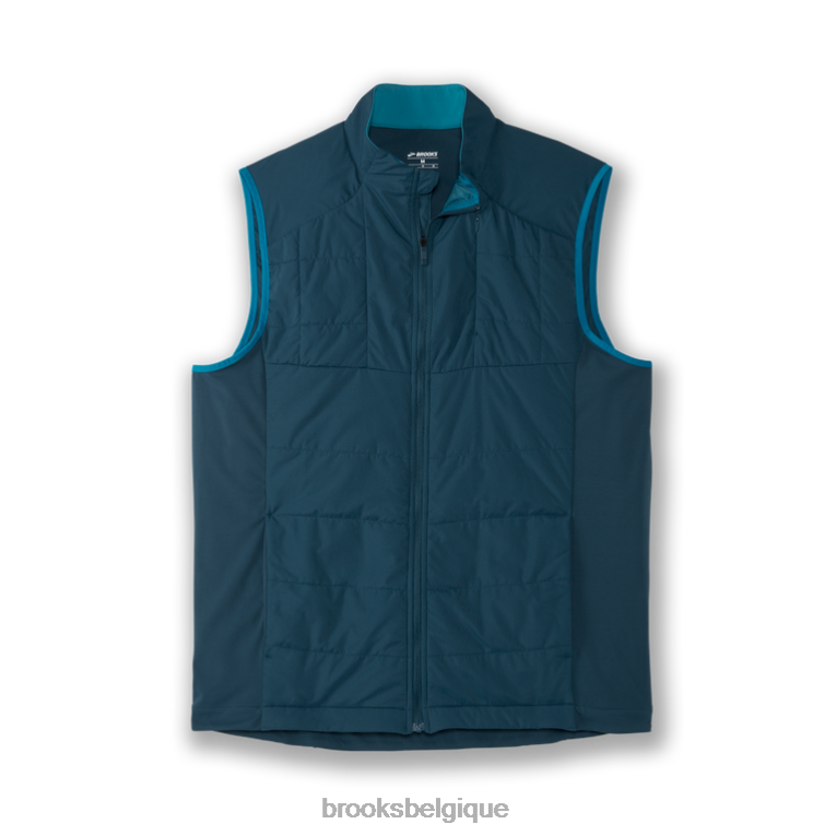 86H241290 gilet hybride bouclier Brooks bleu