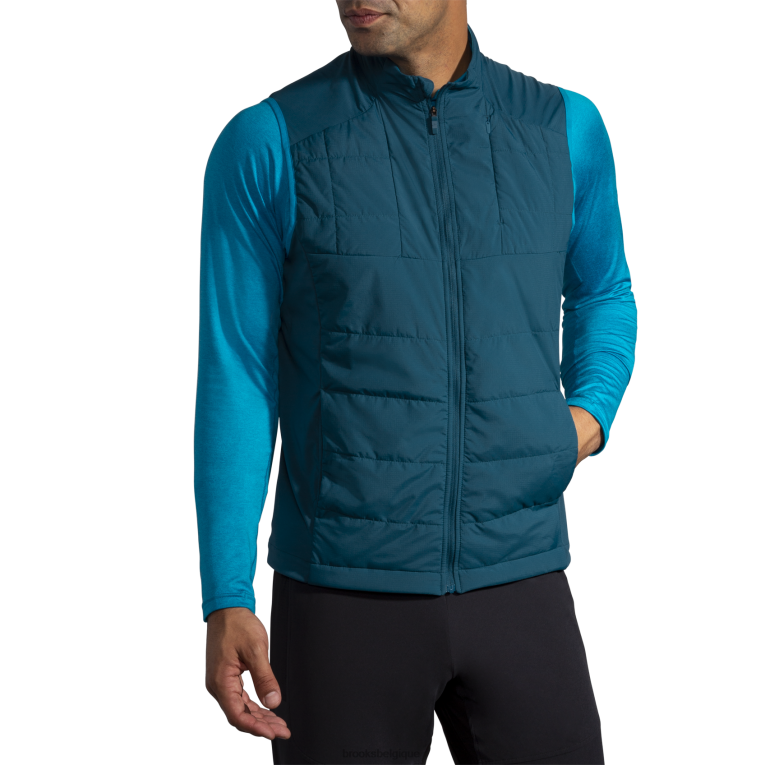 86H241290 gilet hybride bouclier Brooks bleu