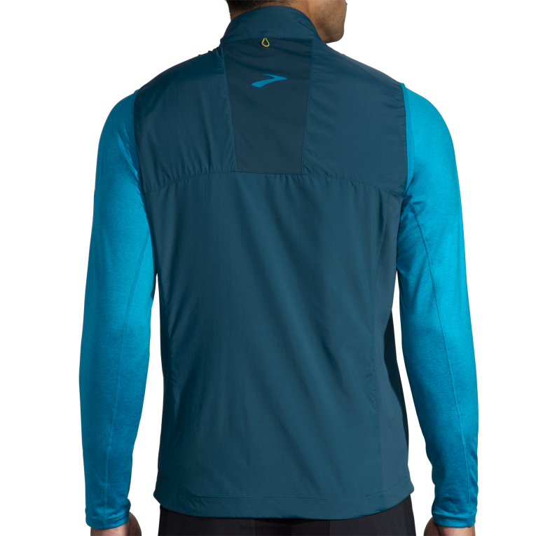 86H241290 gilet hybride bouclier Brooks bleu