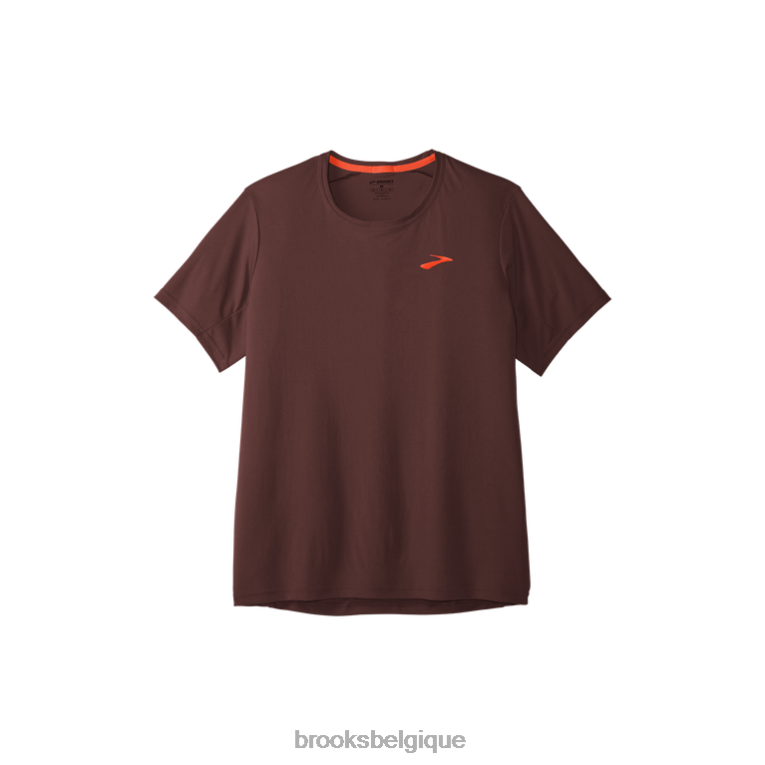 86H241041 ambiance manches courtes Brooks raisin