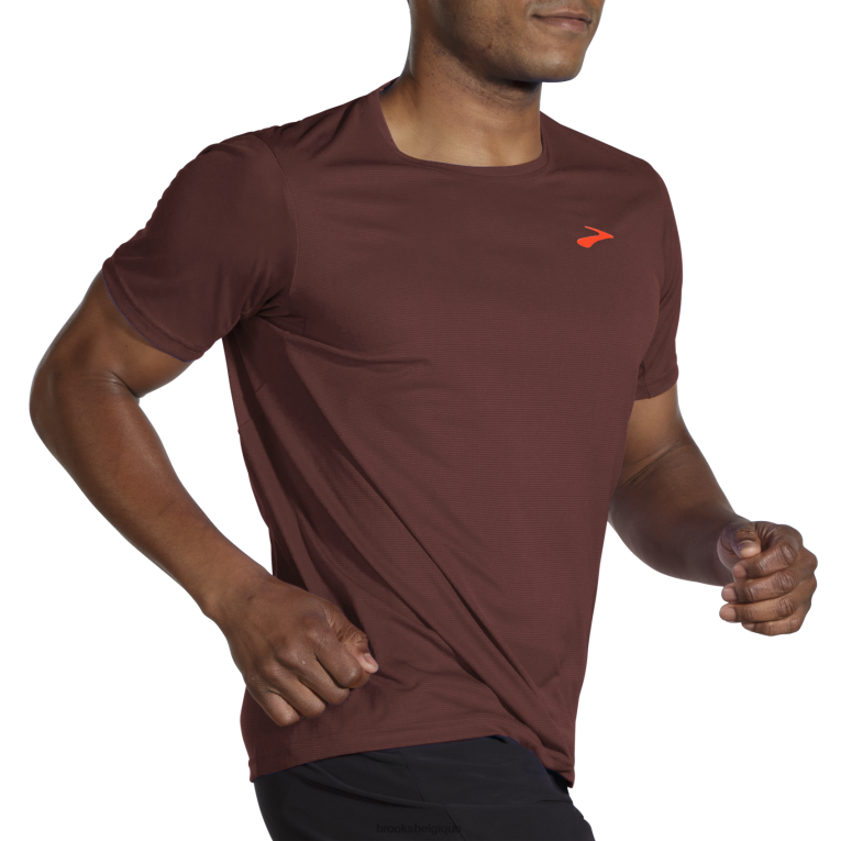 86H241041 ambiance manches courtes Brooks raisin