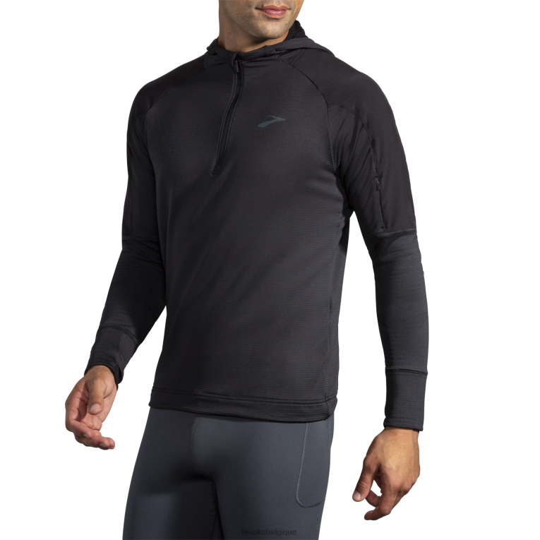 86H241281 sweat à capuche thermique à encoche Brooks noir