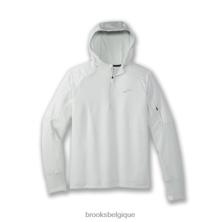 86H241282 sweat à capuche thermique à encoche Brooks gris