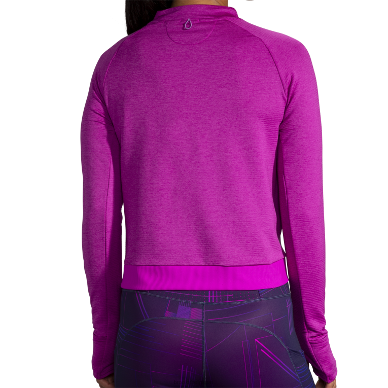 86H241285 manches longues thermiques à encoche Brooks magenta