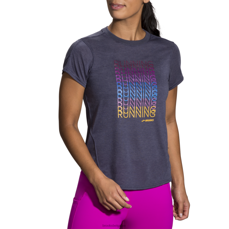 86H241368 manches courtes graphique distance Brooks marine