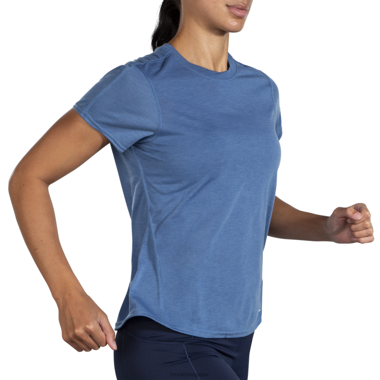 86H241202 manches courtes distance Brooks bleu