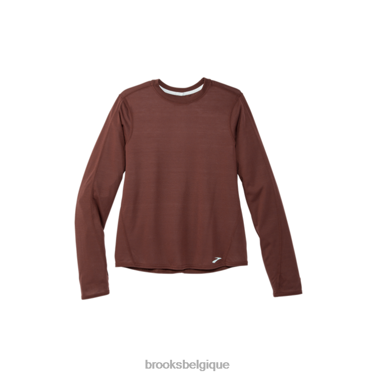 86H241204 manches longues Brooks raisin