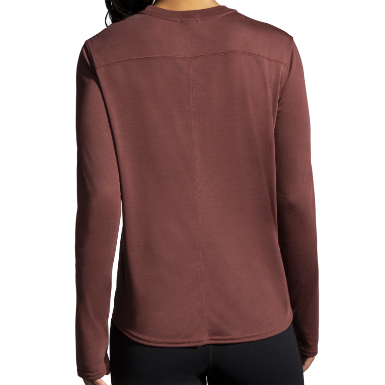 86H241204 manches longues Brooks raisin