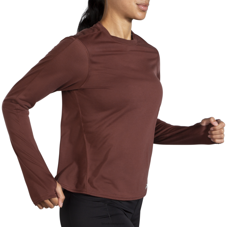 86H241204 manches longues Brooks raisin